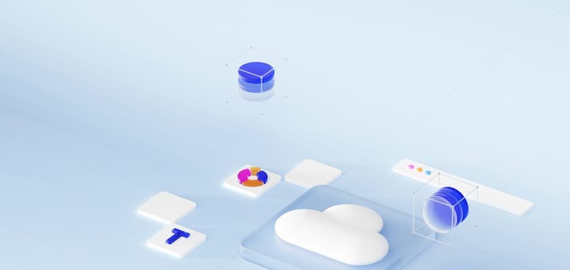 Ilustração de infraestrutura em nuvem representando cloud computing e serviços de hospedagem em ambiente digital.
